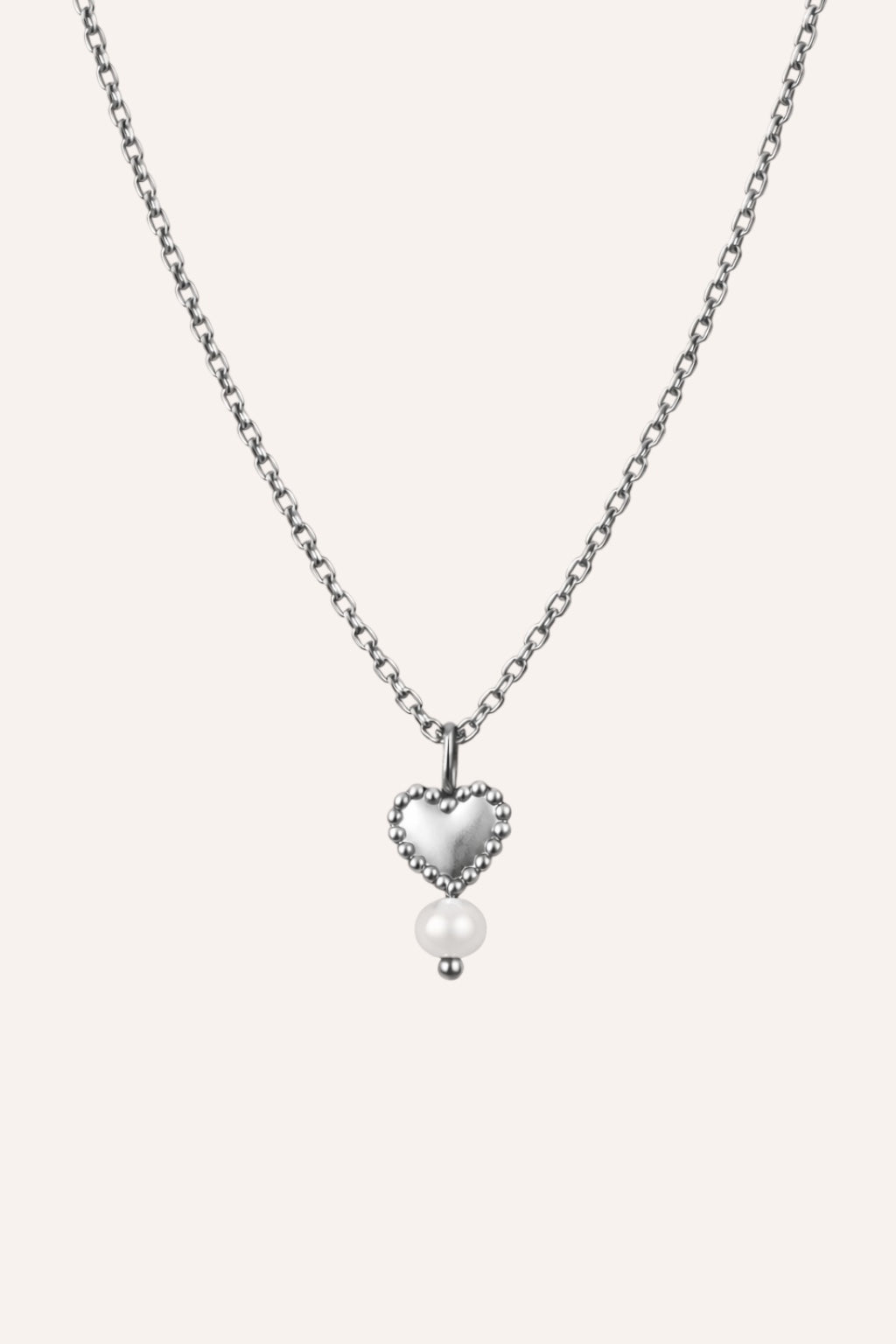 Heart Pearl Drop Halskette