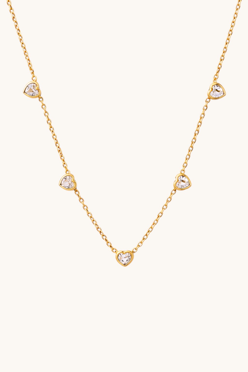 White Heart Halskette